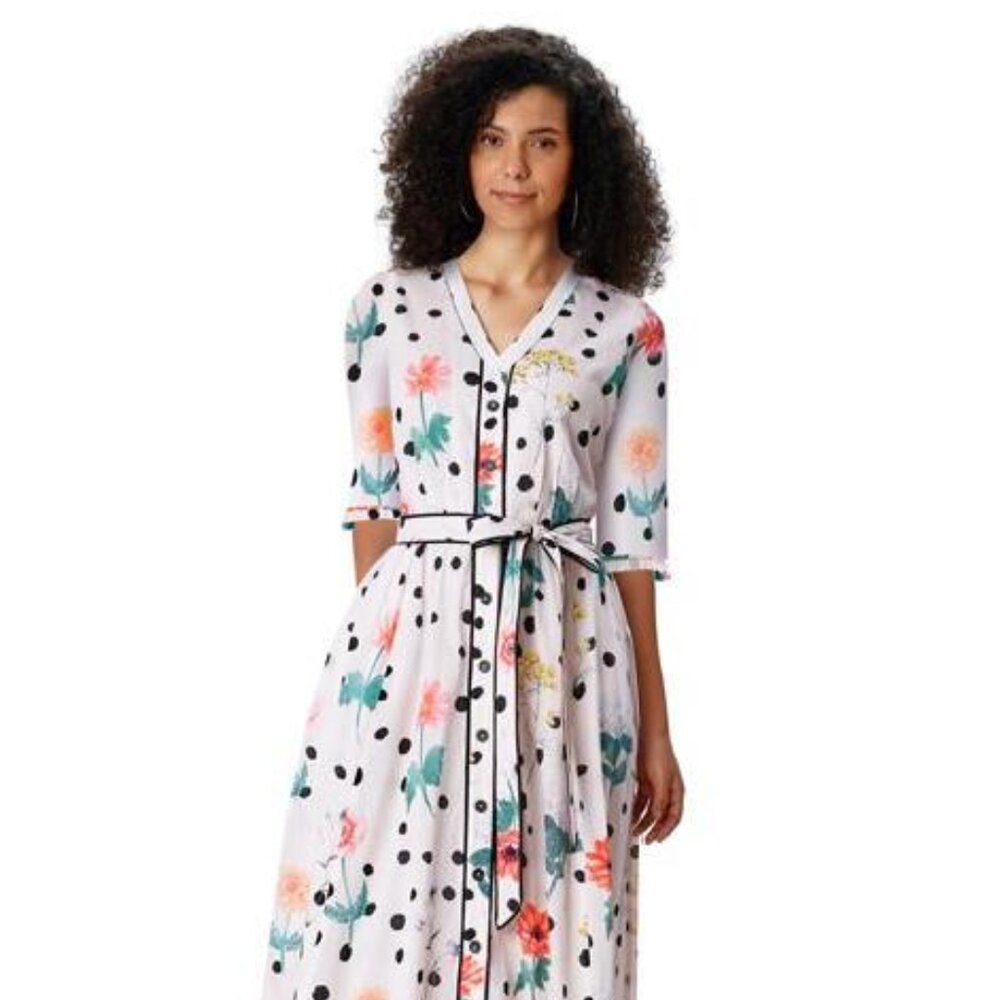 eshakti Blush Patterned Shirt Dress Custom Size 2x